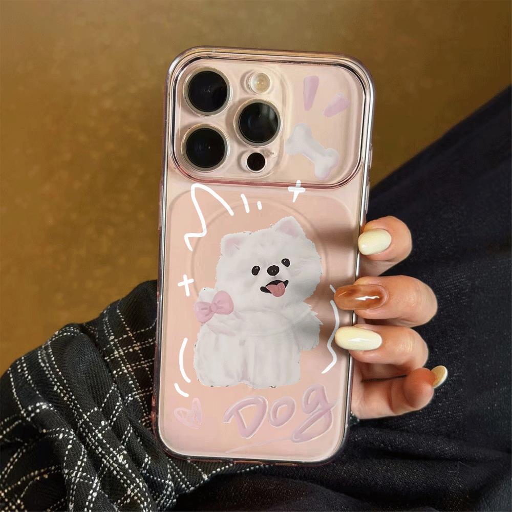 Trắng Beauty Dog Avatar cho iPhone 17promax trường hợp 1615plus 141312