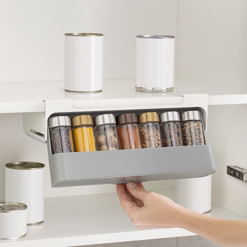 New Product~Seasoning bottle storage rack, kitchen spice bottle drawer, hanging household no-drill s