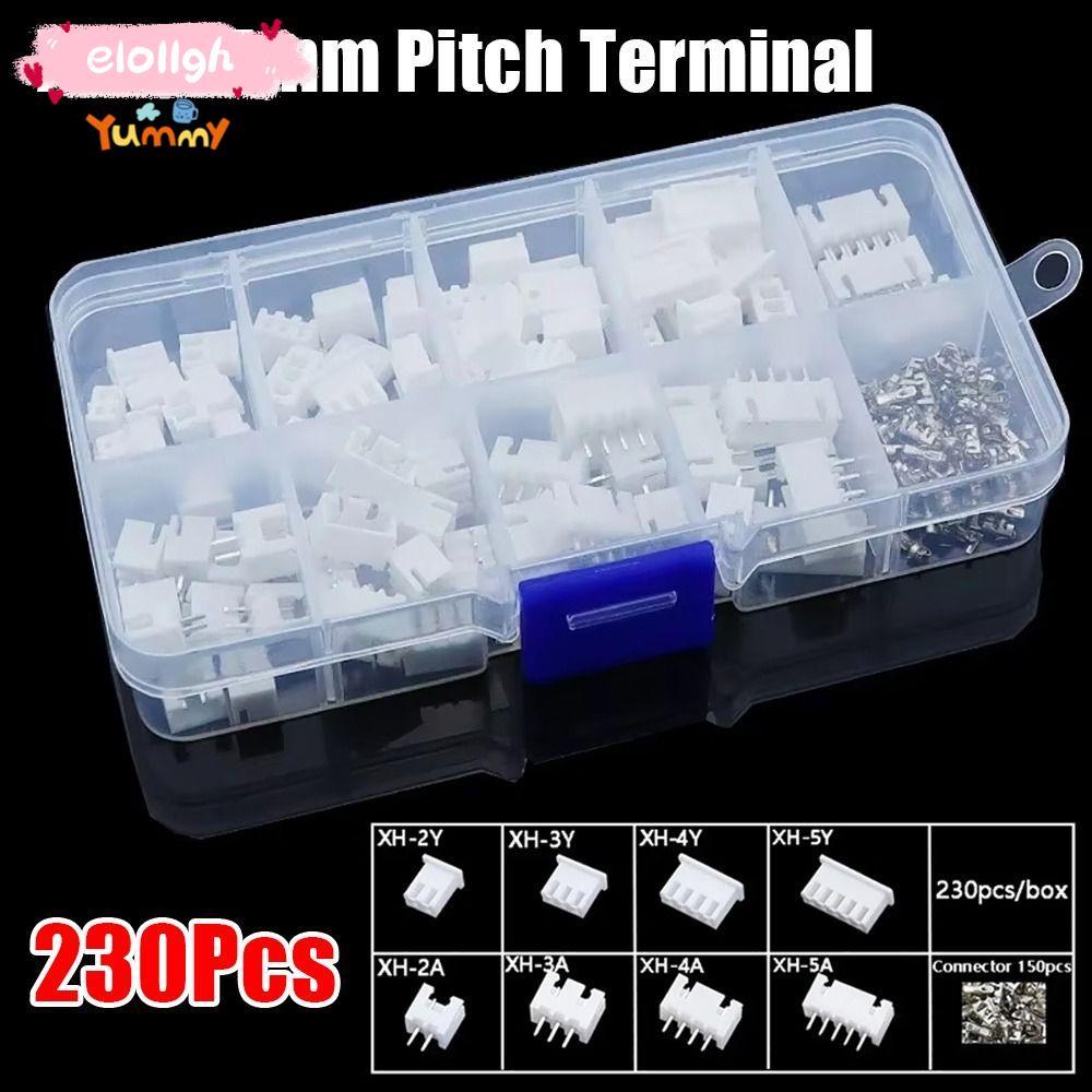 ELO11 230 Chiếc 2.54mm Pitch Terminal, 2p 3p 4p 5pin Housing Kit Pin Connector, 4 Giá trị XH2.54 Nam
