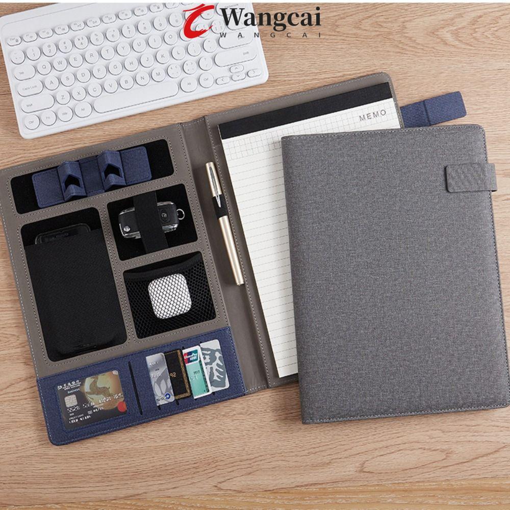 WANCGAI A4 Thư mục hội nghị, Thư mục tập tin hợp đồng Memo Clipboard Business Clipboard, Thư mục tập