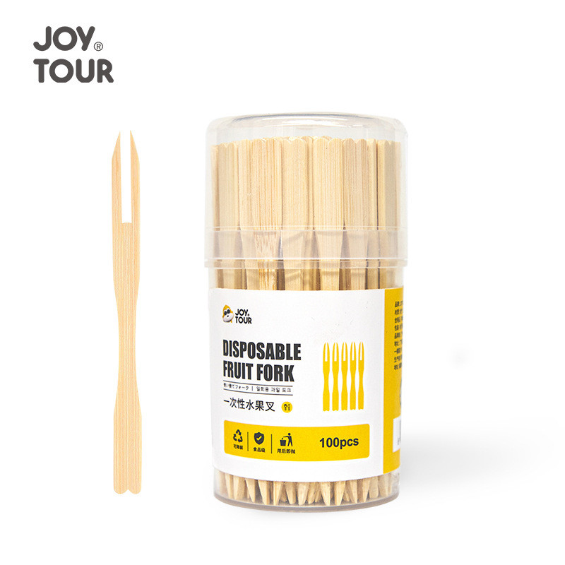 Le Time Fruit Fork Tre Stick Fruit Stick Fruit Stick Thương mại Món tráng miệng Bánh đóng hộp Nĩa nh