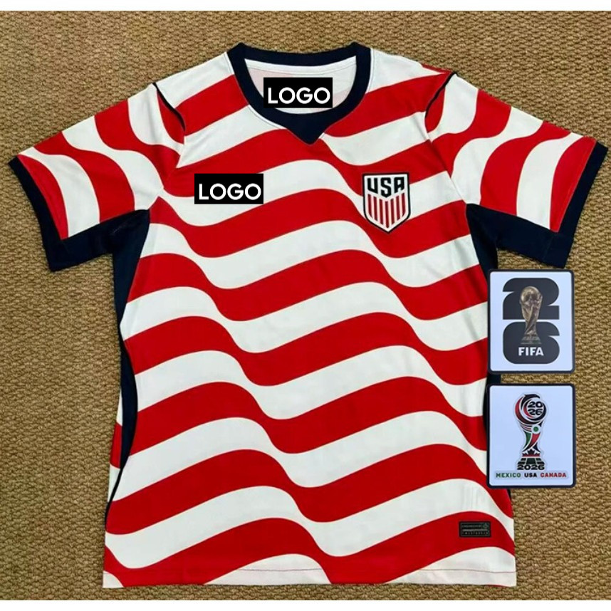 USA 26 / 27 Home Fan T-Shirt Phiên bản Áo bóng đá nam, Size S-4XL