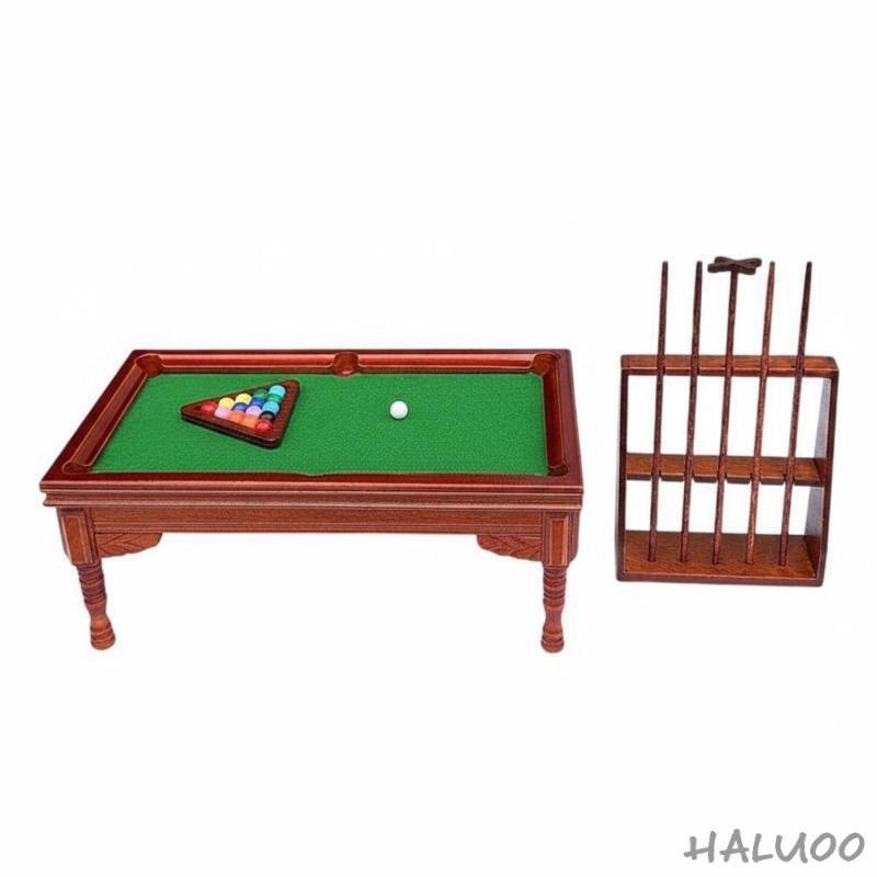 Bàn bi-a tỷ lệ 1: 12 Tay nghề Bộ bàn hồ bơi thu nhỏ dành cho người sưu tập, người sở thích, Diorama