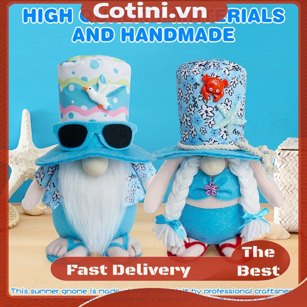 2 Chiếc Đi Biển Gnomes Sang Trọng Mùa Hè Gnomes Trang Trí Với Đế Đi Biển Gnomes Cặp Đôi Trang Trí Kệ