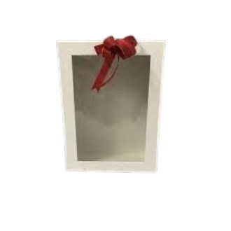 Hộp chữ nhật mặt kiếng kt 35x25x10 cm màu trắng