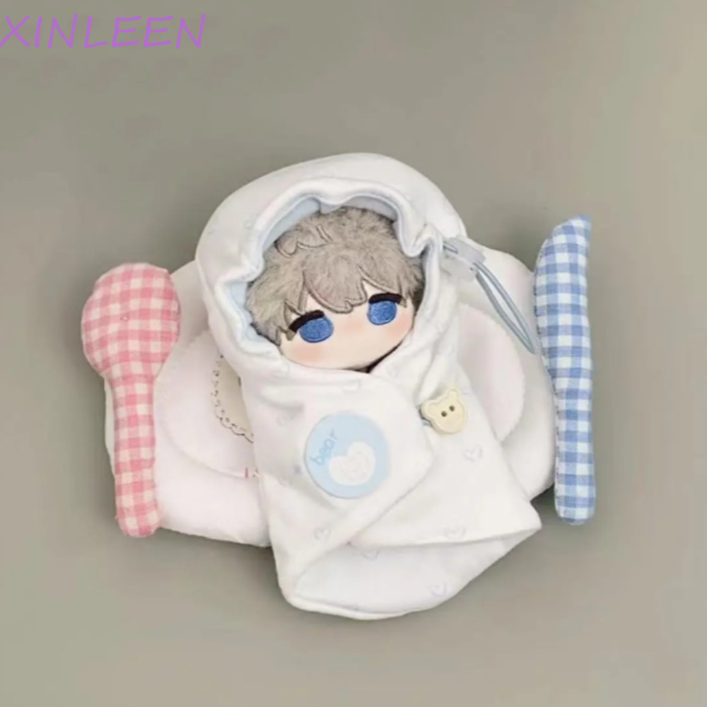 XINLEENST Quần áo quấn búp bê cotton 10cm, Áo choàng Chăn nhỏ 10cm Quần áo búp bê, Quần áo DIY Túi n