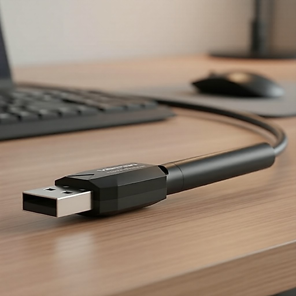 Bộ chuyển đổi USB không dây 2.4G Vention 200Mbps, tăng cường tín hiệu WLAN cho PC