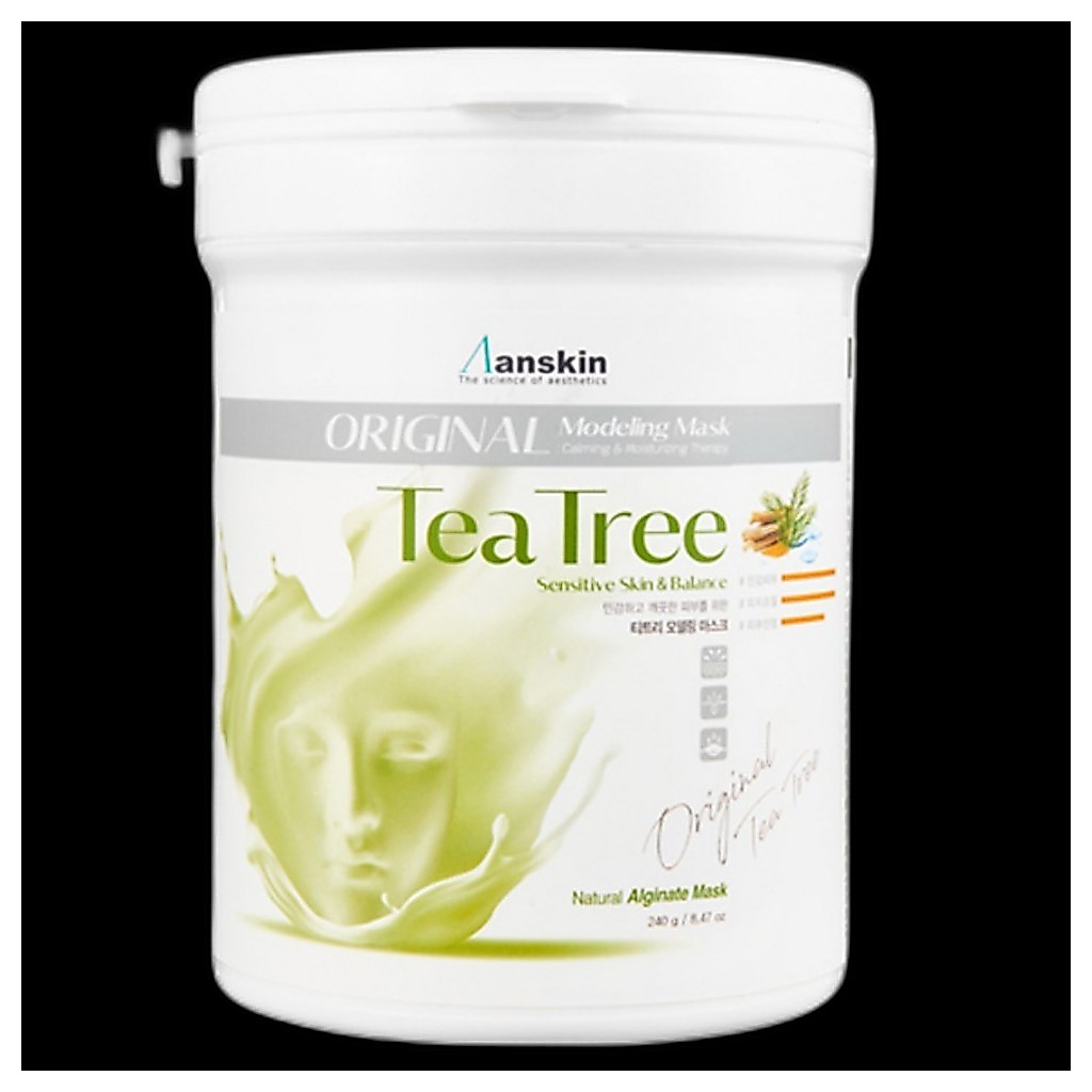 [anskin] Mặt nạ mô hình cây trà nguyên bản, 240g, 1 mặt nạ mô hình Hàn Quốc / Chiết xuất cây trà của