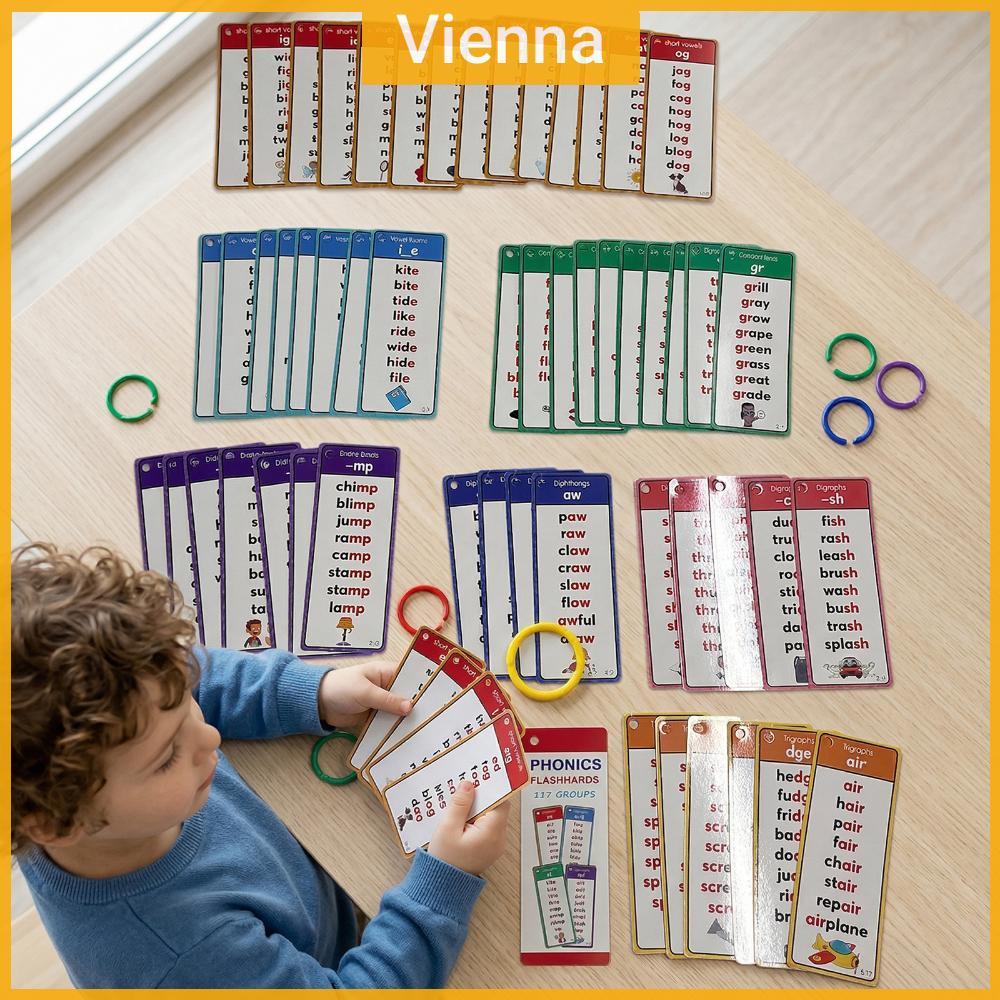 Bộ thẻ danh sách từ Phonics với 60 từ Danh sách tờ Đồ chơi hỗ trợ giảng dạy Montessori