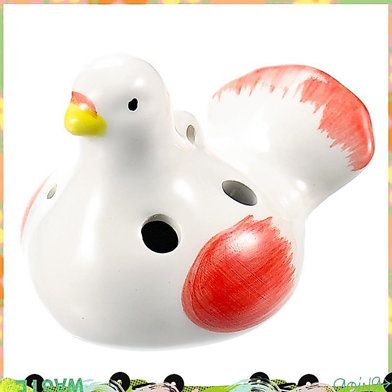 Ocarina 6 lỗ Bồ câu gốm thú vị Nhạc cụ sáo di động có dây buộc cho những người yêu thích âm nhạc