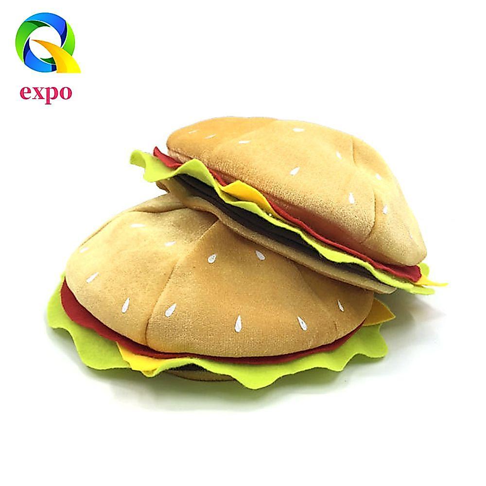 EXPO LIMIT Mũ Burger Trang Trí, Mũ Trùm Đầu Burger Thoải Mái Mềm Mại, Ấm Áp Unisex Sáng Tạo Hiệu Suấ