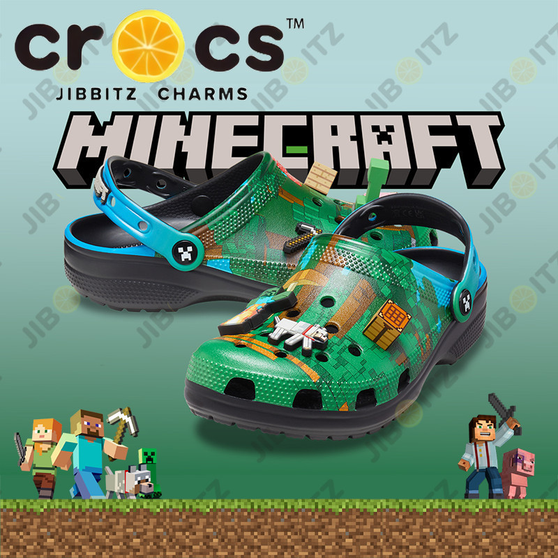 Crocs Minecraft Clog sandal bãi biển chống trượt nhẹ cho trẻ em và người lớn #210829