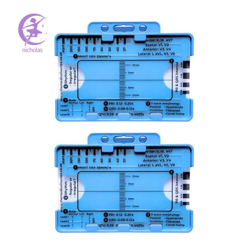 2 CÁI ECG 7 bước Thước ECG Thước 7 bước cho ECG Thước 7 bước ECG Thước đo ECG, Công cụ đánh giá ECG 