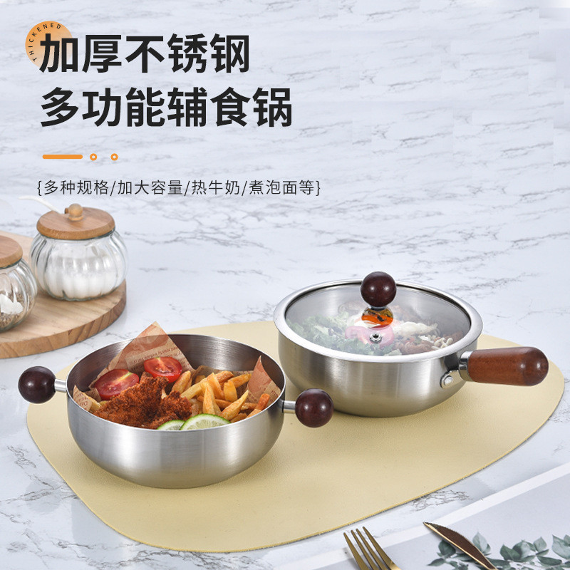 Thép không gỉ Ăn Liền Bát Cơm Bát Salad Ăn Nhẹ Ẩm Khuấy Món Tráng Miệng Bát Nồi Nhỏ Ăn Liền Nồi IYHR