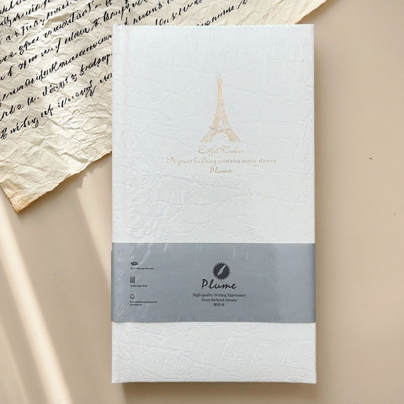 Daolin Business Work Notebook A6-144 Trang Cánh Vàng Bìa Cứng Tháp Eiffel Bìa Cứng Văn Phòng Bìa Cứn