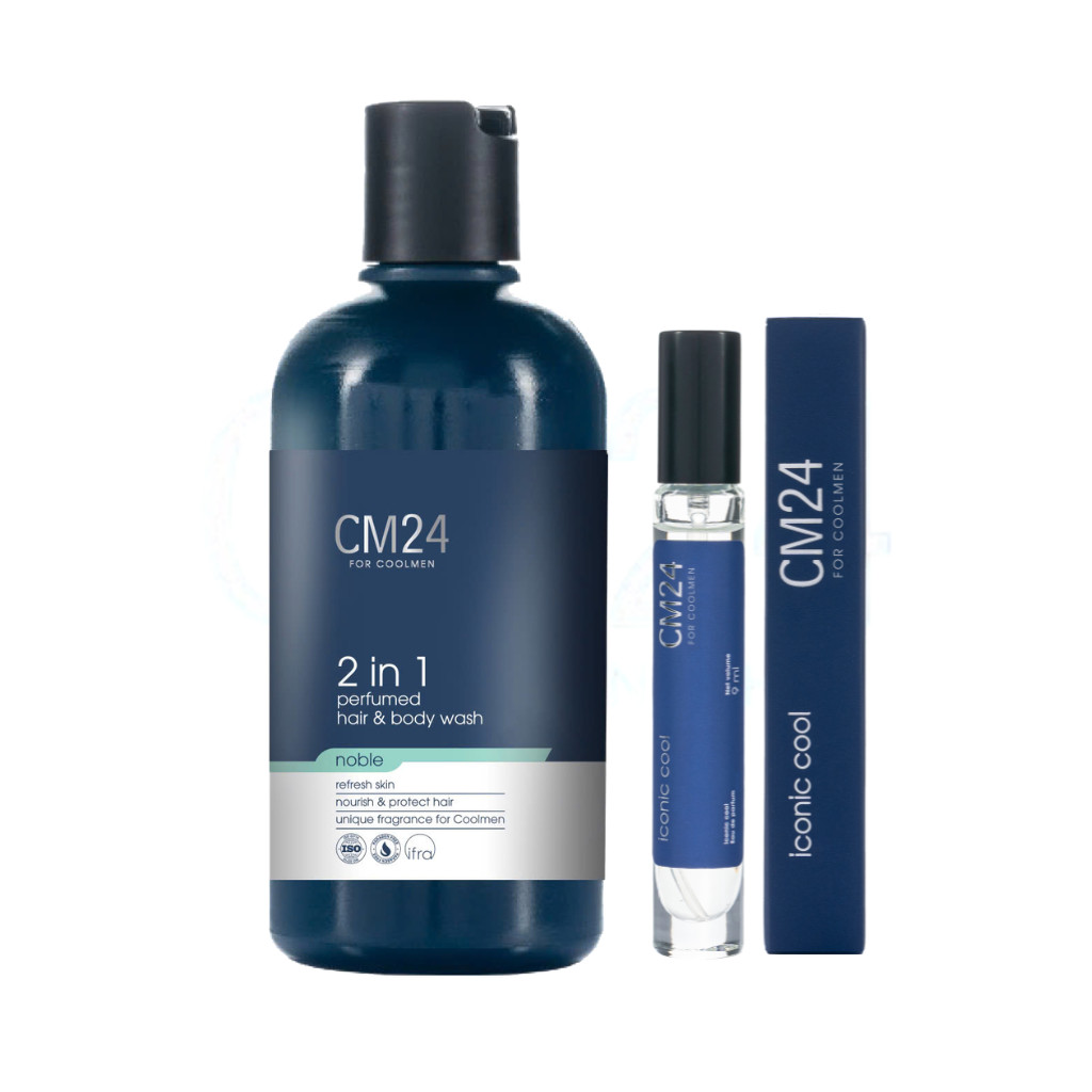 Combo Sữa Tắm Gội 2in1 Noble 180ml và Nước Hoa Nam EDP Iconic Cool 9ml CM24 For Coolmen