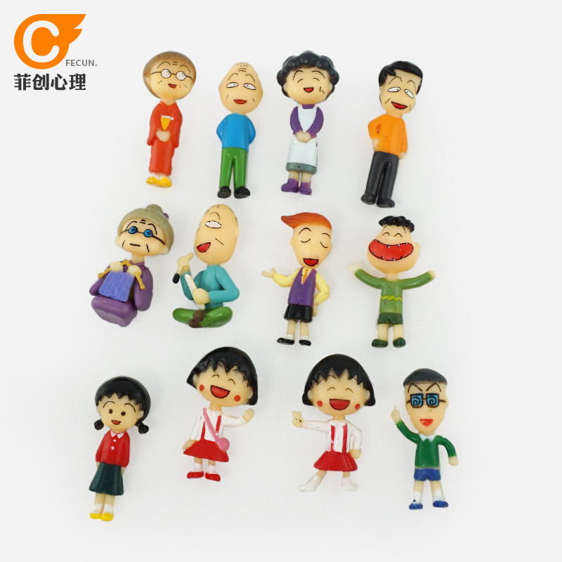 Feihuang Bàn Cát Tâm Lý Cát Cát Du Lịch Đồ Chơi Mô Hình Hộp Họ Anime Nhân Vật Hoạt Hình Maruko Bộ Gi