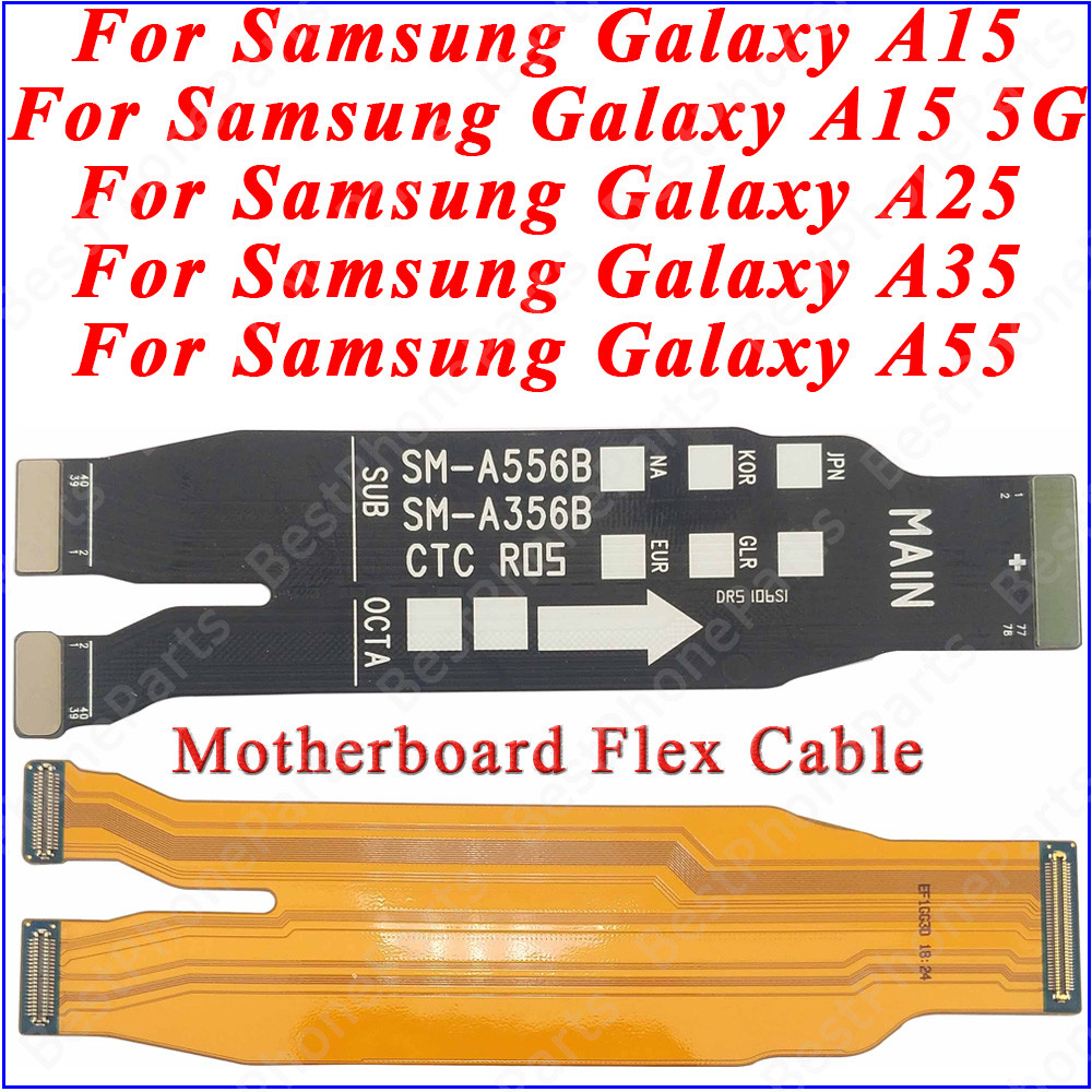 Dành Cho Samsung Galaxy A15 SM-A155 SM-A156 A25 SM-A256 A35 SM-A356 A55 Bo Mạch Chủ Flex Cáp Ban Đầu
