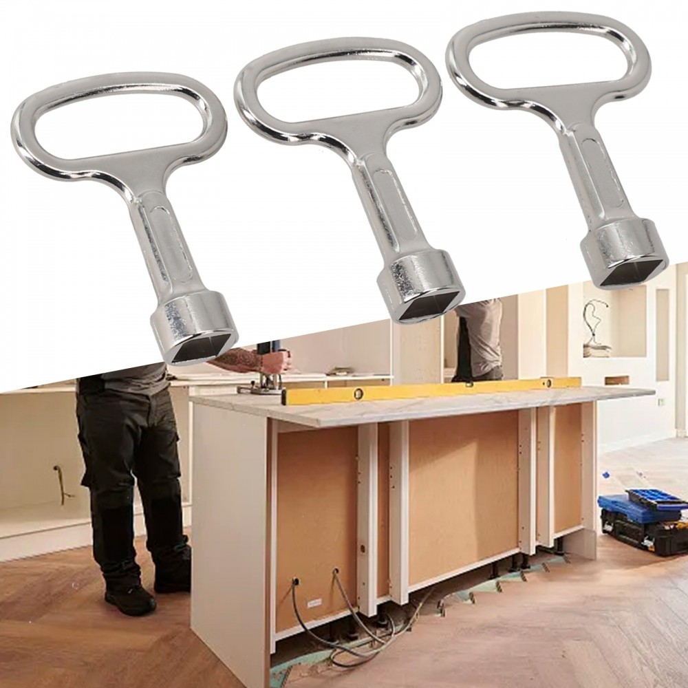 [DOLLDOLL-VN]3Pcs Square Key Water Tap Vent Tool 8mm Square Size High Strength Aluminum Alloy