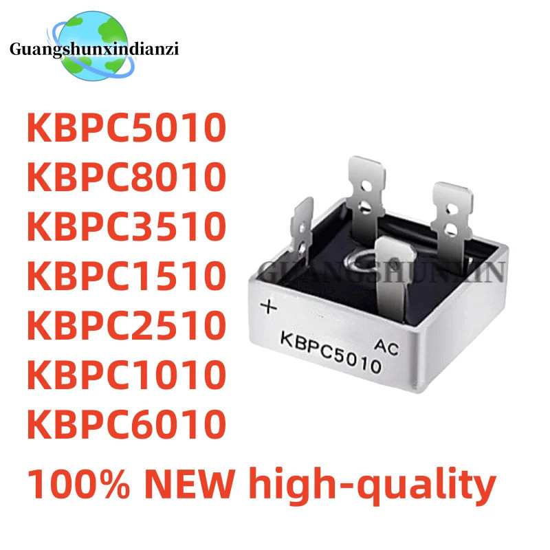 5 CHIẾC KBPC5010 KBPC8010 KBPC3510 KBPC1510 KBPC2510 KBPC1010 KBPC6010 điốt chỉnh lưu cầu