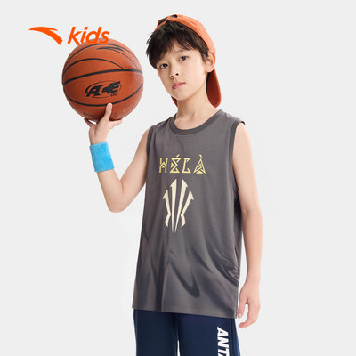 [Kyrie Irving] Anta Kids Áo Tank Top Bé Trai Bóng Rổ từ 8-13 Kai Áo Ba Lỗ Thể Thao trẻ em 3526B1111