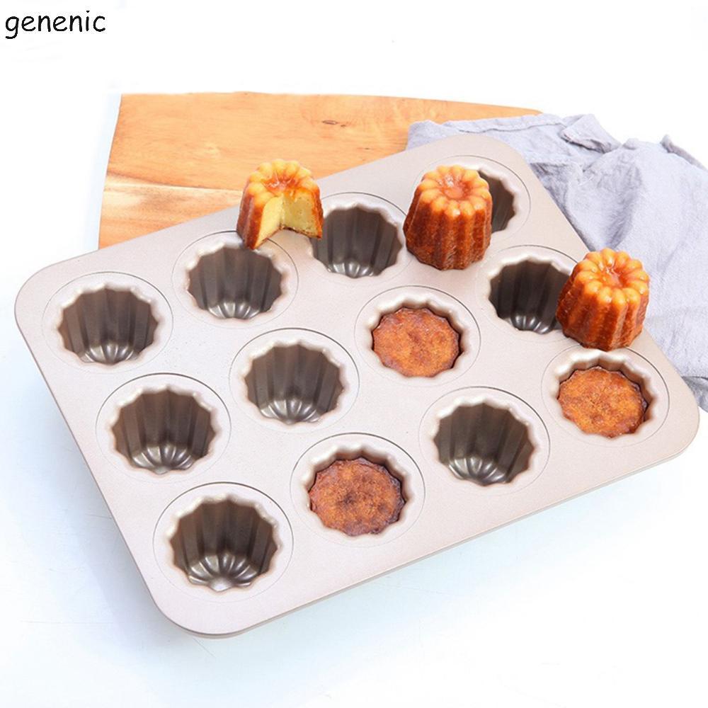 GENENIC Canele Khuôn Bánh Ngọt Mousse Máy Nướng Chống Dính Thép Carbon Custard Bánh Chảo