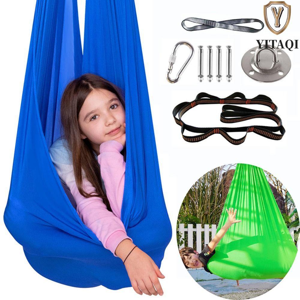 YITAQI Yoga Dụng cụ tập thể dục, Đồ dùng Pilates có thể điều chỉnh Võng trên không cho trẻ em, Đàn h