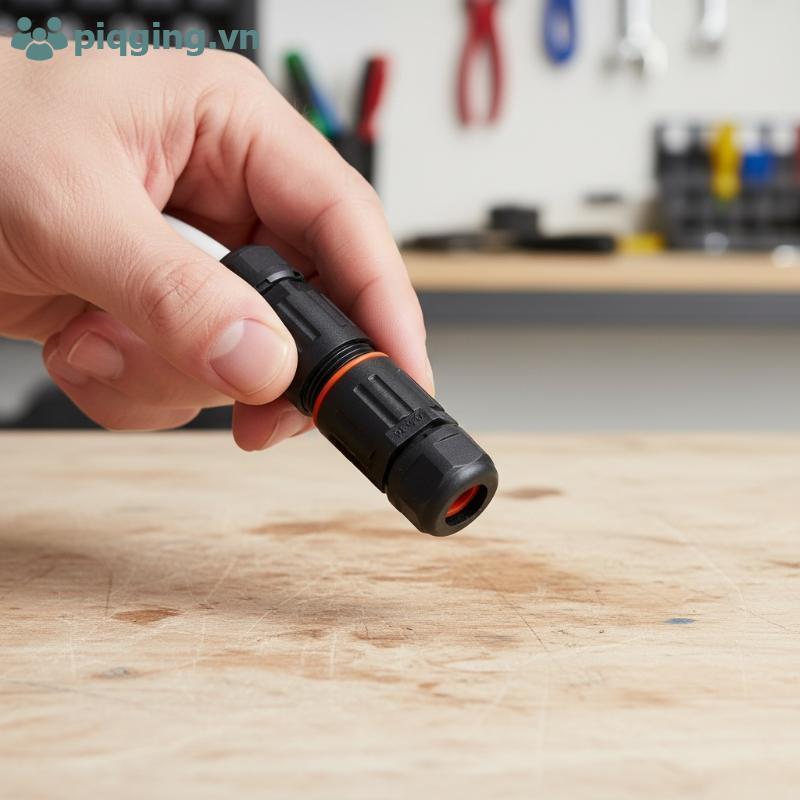 Đầu nối cáp Piqging IP68 Bộ chuyển đổi khớp chống nước ngoài trời CDF-M3 2-3 Core Connector VN