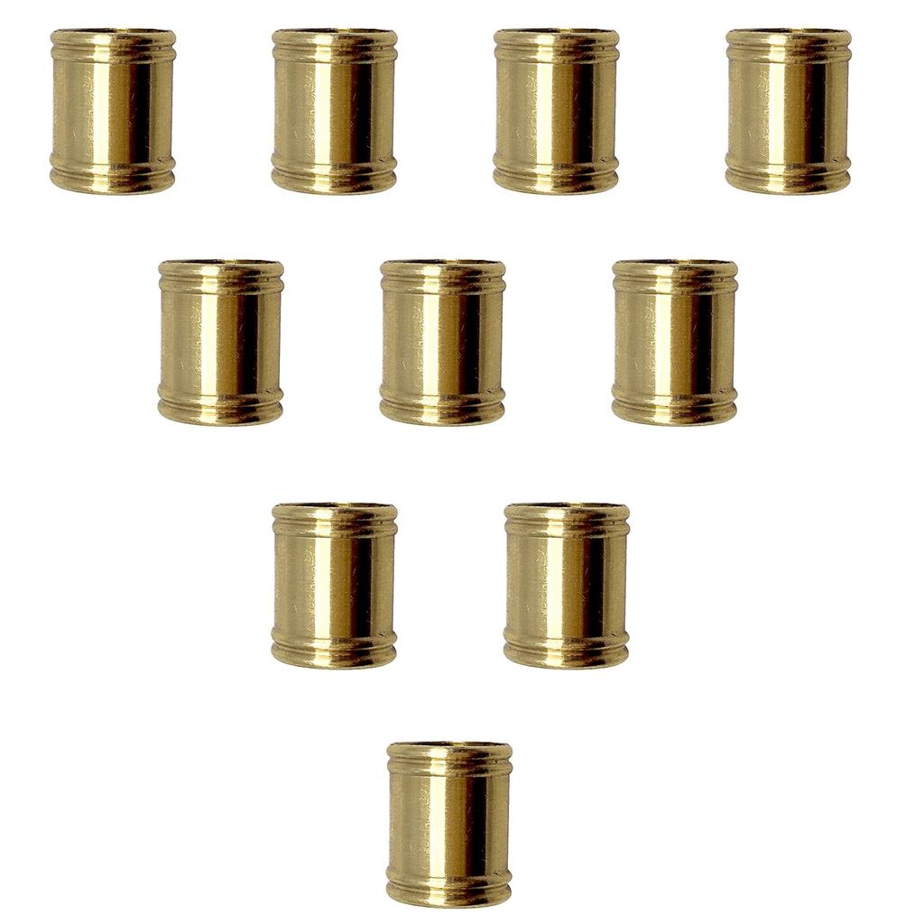 ECUDIS 10 Chiếc Ống Đèn Bằng Đồng Khớp Nối 0.6 Inch Dài 1 / 8 IP Cho Cần Đèn Và Ánh Sáng Cố Định Ass