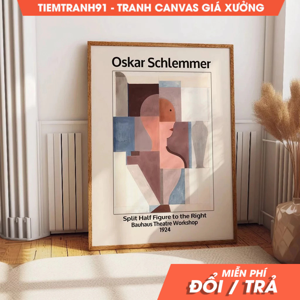Tranh treo tường, Bauhaus Theater Schlemmer's Figure Bauhaus Oskar Schlemmer, tặng kèm đinh treo, nh