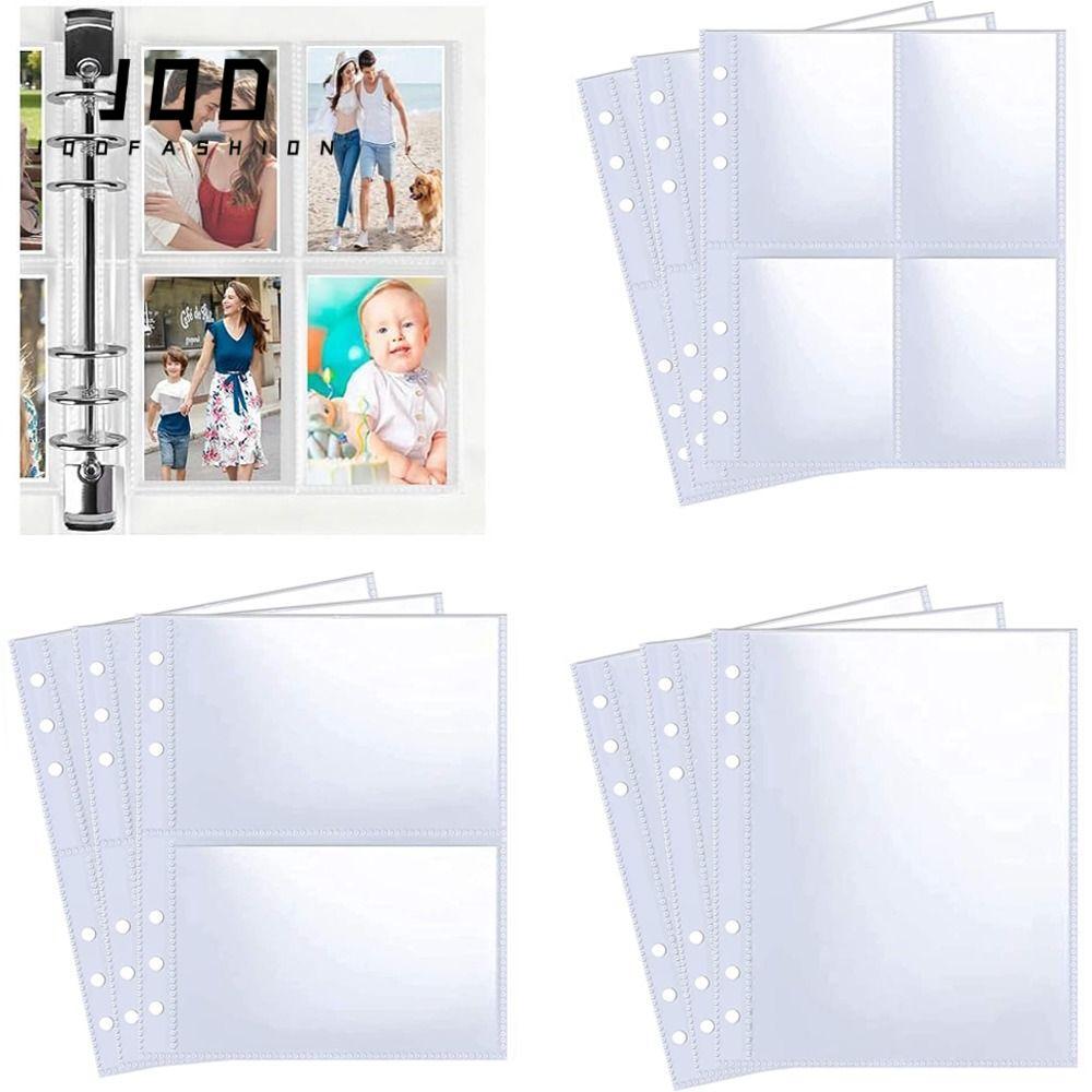 JQD Photocard Tay áo, A5 Size 6 Ring Photocard Binder, K-pop Photocard Binder Nhiều Túi Bên Trong Tr