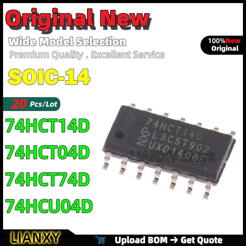 5 chiếc 74HCT14D 74HCT04D 74HCT74D 74HC04D SOP Chip ic