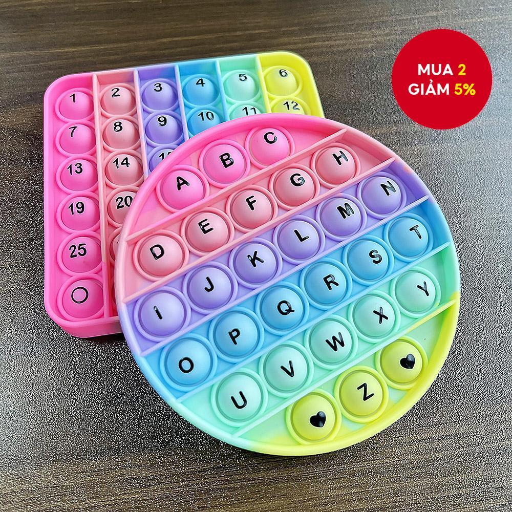 Số Và Chữ Cái Học Fidget Đồ Chơi Đẩy Bong Bóng Toán Phonics Trò Chơi Giáo Dục Trở Lại Trường Học