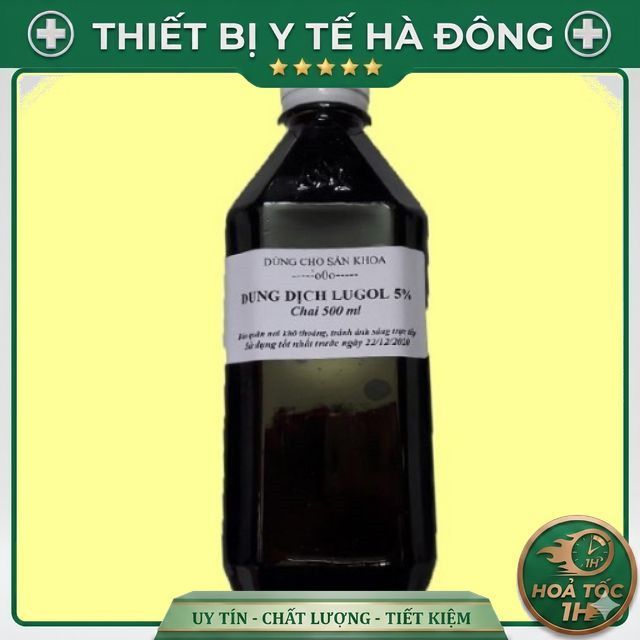 DUNG DỊCH KHỬ TRÙNG LUGOL 5%, CHAI/500ML(date mới)