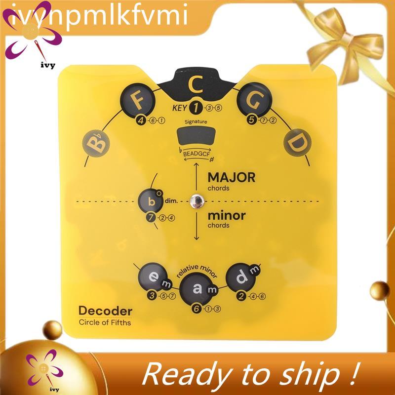 [Ivym] Công cụ bánh xe Circle of Fifths có giá đỡ tích hợp - Bộ giải mã hợp âm nhạc & phím - Tìm hiể