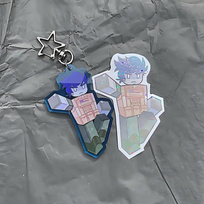 Forsaken Guest 1337 Keychain Acrylic  Keychain Cute cartoon game Character pendant