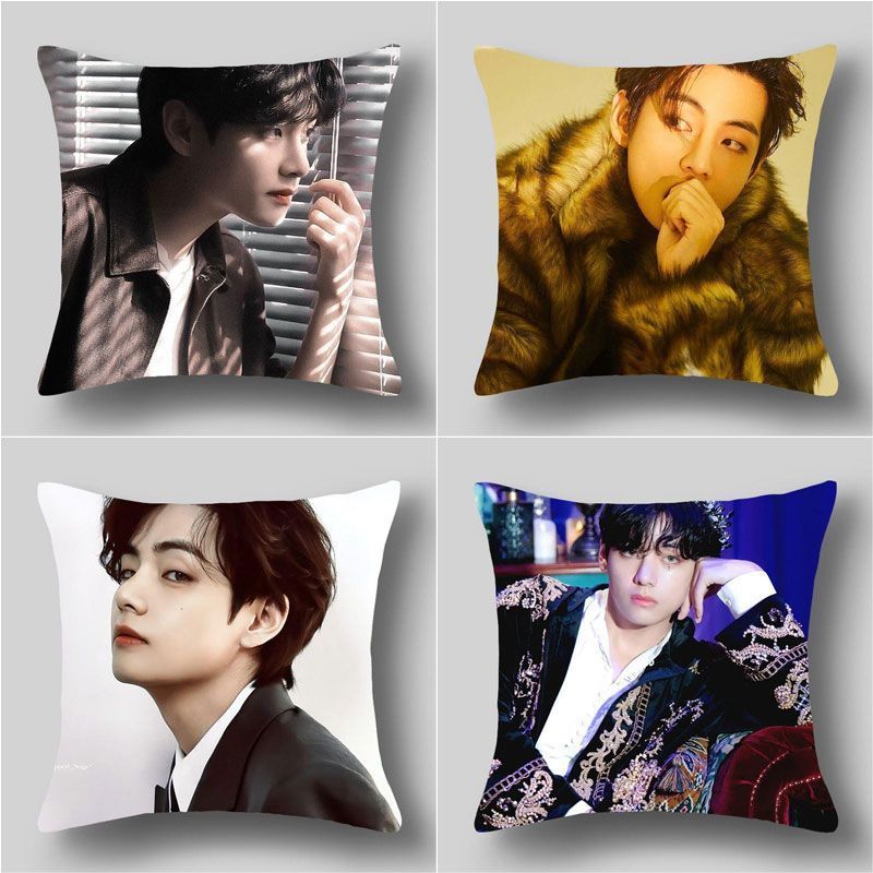 BTS Merchandside Member Taehyung 's Fan Support Pillow Case Quà tặng sinh nhật cho bạn bè Gff