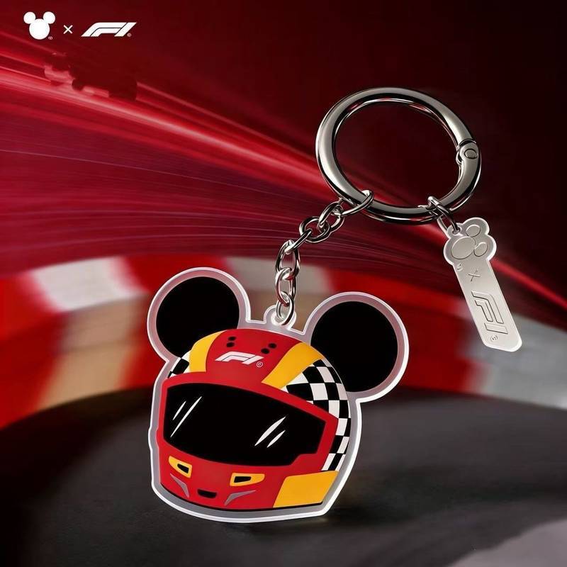 F1 Racing Helmet Keychain Acrylic Backpack Decoration Bag Pedants Hangings 0ykA