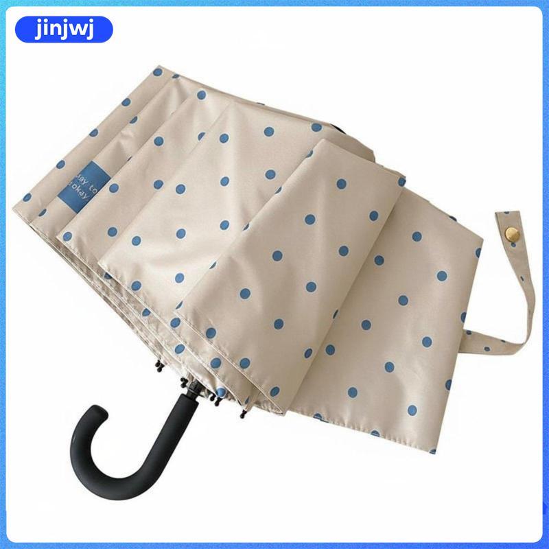 Dù che nắng phong cách Hàn Quốc dù chấm tròn nhỏ gọn dù xếp khối nhỏ gọn cho nữ và đi lại
