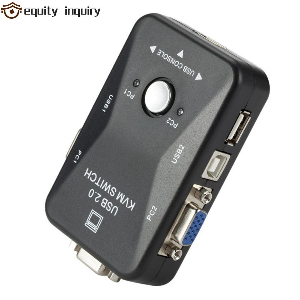 YÊU THÍCH YÊU THÍCH 2 cổng VGA KVM Switch, Switcher 2 trong 1 Out USB 2.0 KVM Switch Splitter, Thao 