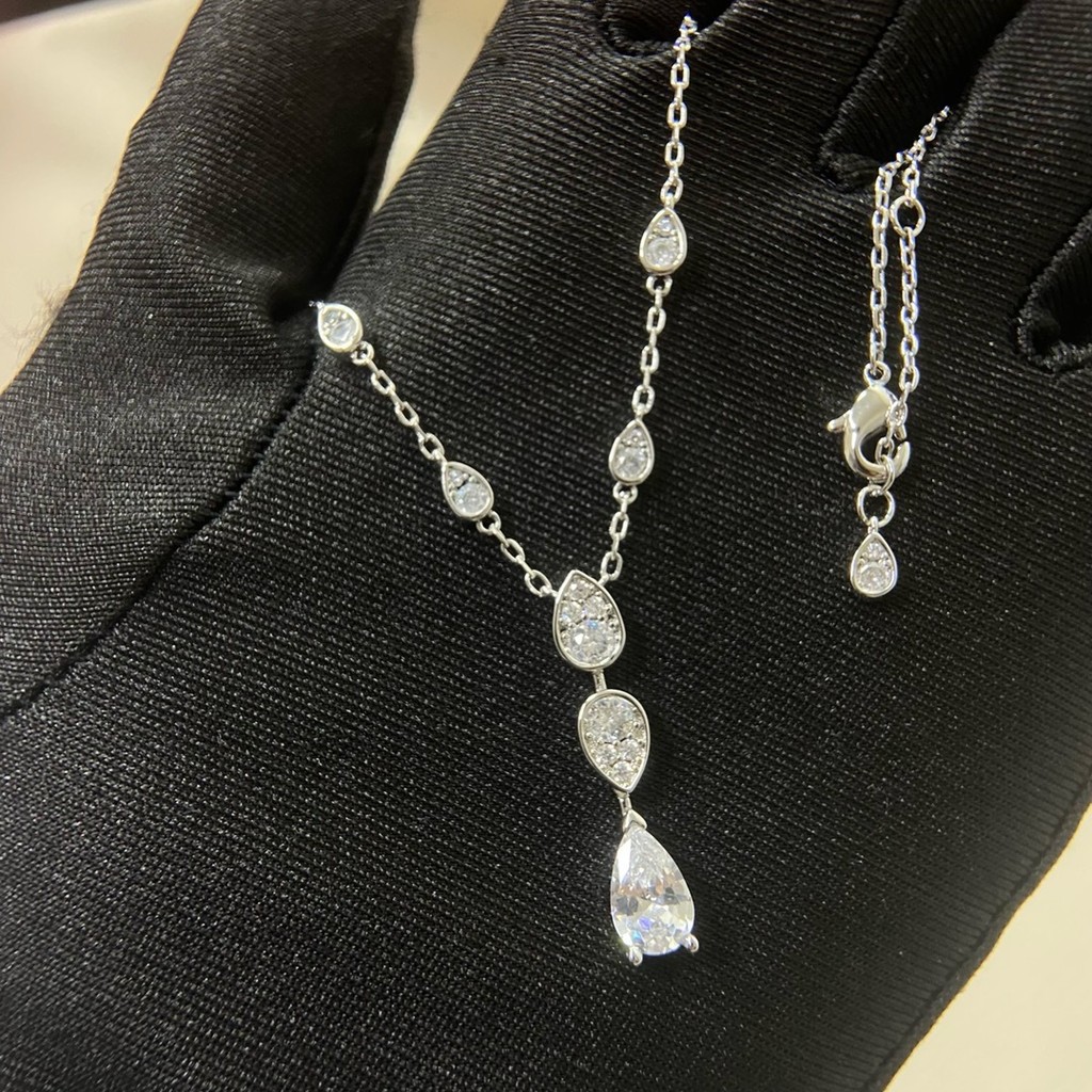 YGVB A Drop of Tears Classic Tassel Water Drop Necklace Josephine Necklace Pear-Shaped Diamond Penda