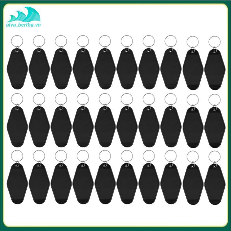 [alva _ berta.vn] 30Pack Motel Móc khóa Khoảng trống Vintage Motel Móc khóa Thăng hoa Trống Móc khóa