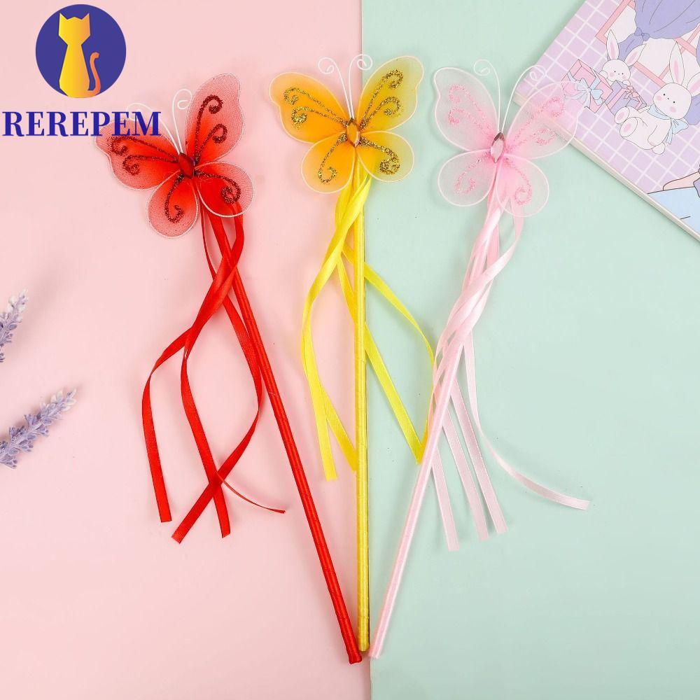 MARTIN1 Đũa Phép Cổ Tích Bướm Xinh Đẹp, Đũa Phép Bé Gái Nhiều Màu Sắc Đầy Màu Sắc Đũa Phép Cổ Tích, 
