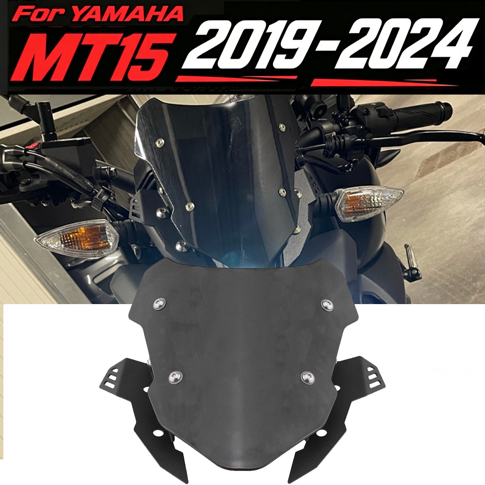 MT15 2024 Kính Chắn Gió Xe Máy Fairing Kính Chắn Gió Kính Chắn Gió Tấm Che Cho YAMAHA MT 15 MT-15 20