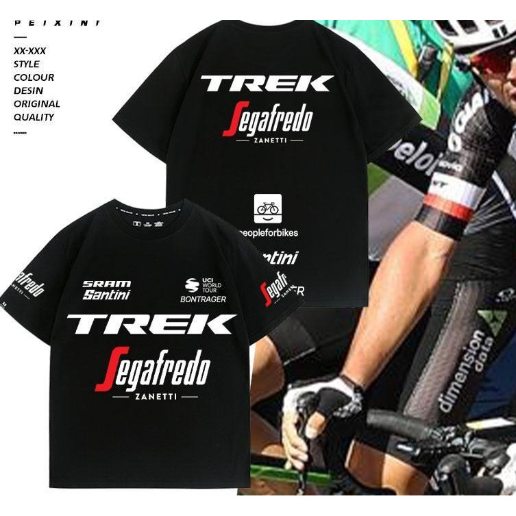 100% Cotton TREK Tour de France Áo Đi Xe Đạp Áo Đi Xe Đạp Áo Rời Tay Ngắn Quần Áo Mùa Hè