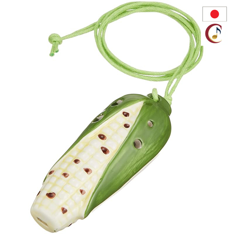 Focalink 4-Hole Mini Ocarina Pendant Necklace, Assorted Designs/Colors/From Japan /100% Authentic Gu