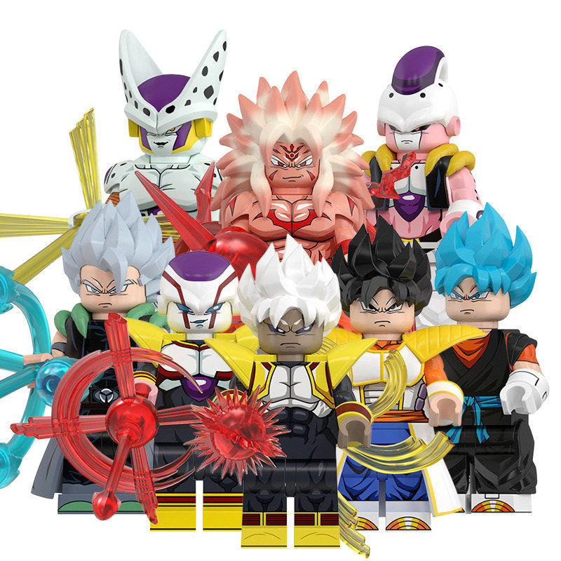 Thích hợp cho các khối xây dựng Lego Minifigures Dragon Ball WM6186 Son Goku Gogeta Broly Saru Đồ ch