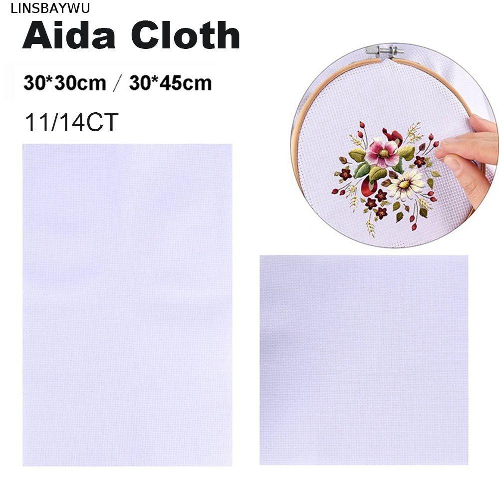 LINSBAYWU Vải Canvas 14ct DIY Home May Khâu Có Điểm Lỗi Vải Aida