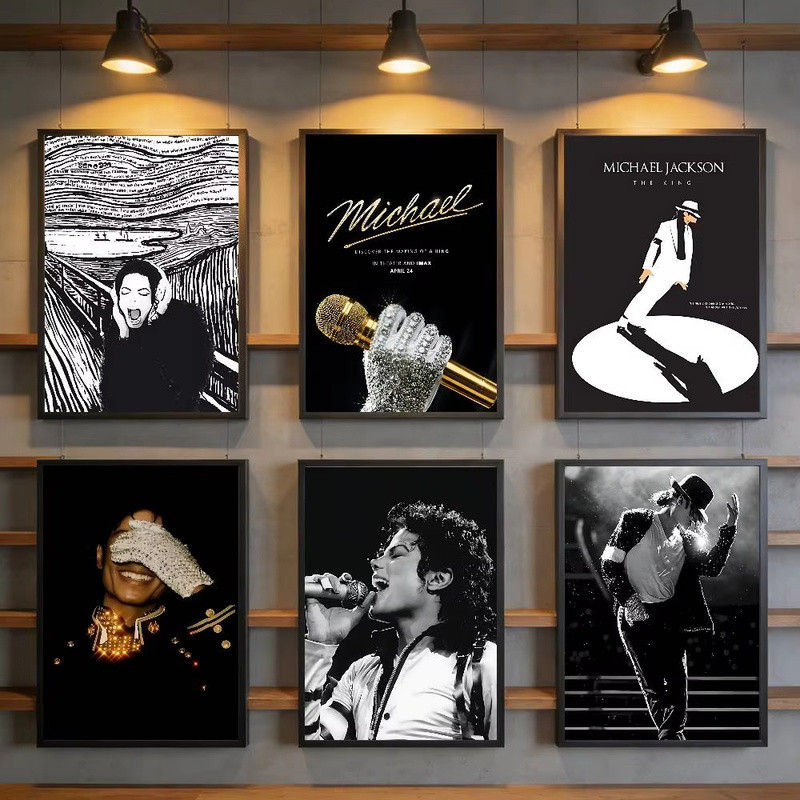 M-Michael J-Jackson Poster Canvas In Poster Vintage Cổ Điển Nghệ Thuật In Phòng Khách Trang Trí Nhà 