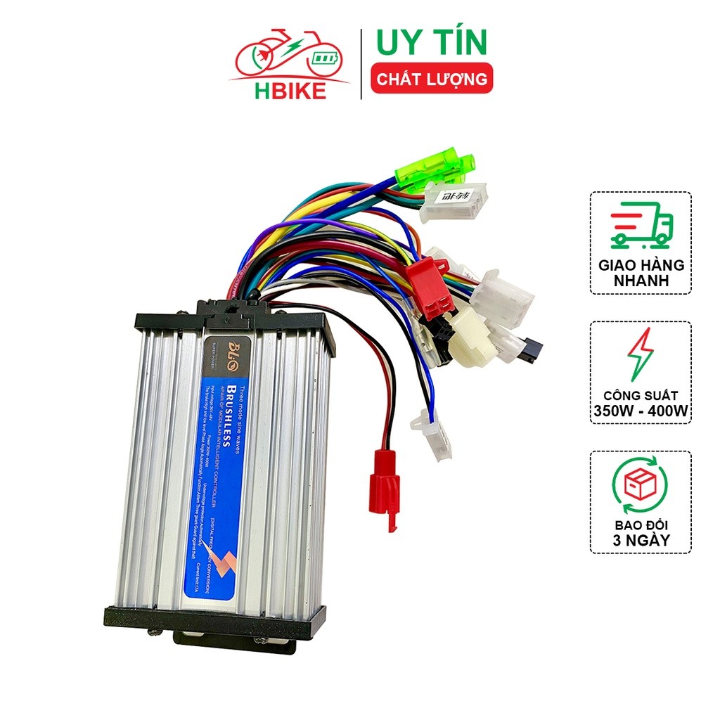 Bo mạch IC đa năng 350W-400W  điều tốc động cơ không chổi than chính hãng cho xe điện Hbike